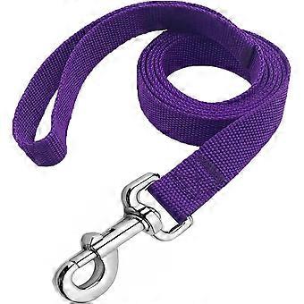 Strong Nylon Dog Leash, 4FT/ 5 FT/ 6FT Dog Leashes for Medium Large Dogs (5FT, Purple)