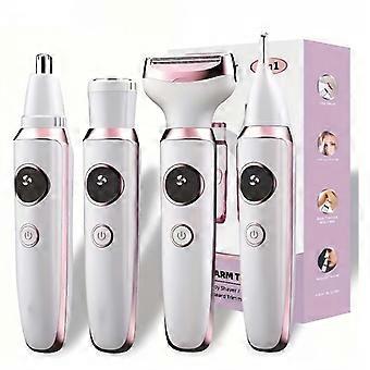 Multifunktionel trimmer til kvinder med digitalt display, USB-genopladelig krop, næse- og øjenbrynshårtrimmer, udskiftelige børstetilbehør, kompakt størrelse