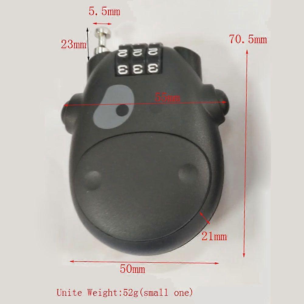 Dww-Black Three-Digit Telescopic Cord Lock Cable Code Lock