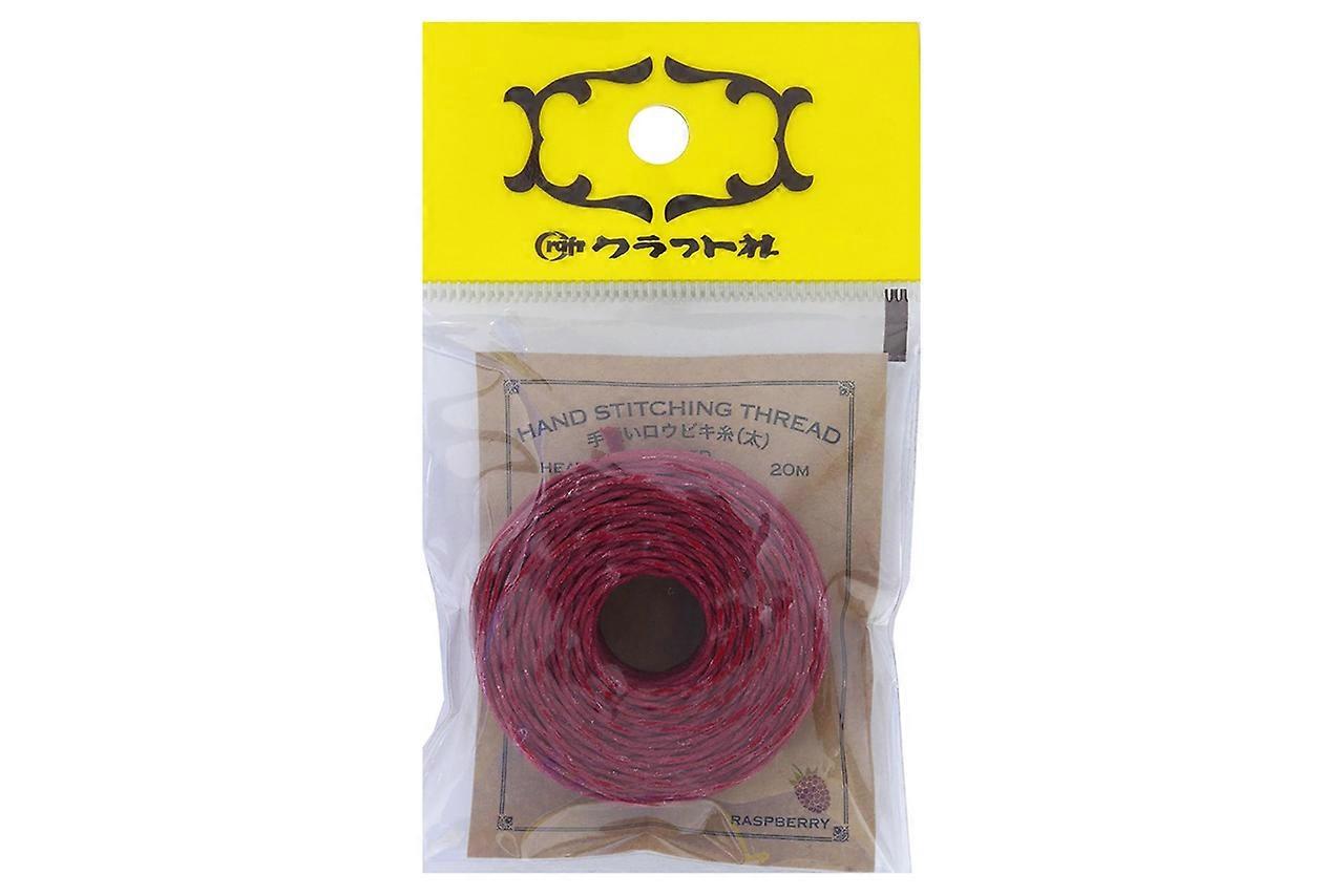 Craft Sha Leathercraft Waxed Polyester Sewing Leather Thread Raspberry Red 20m