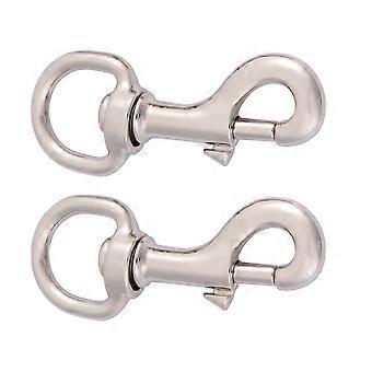 2 stks Pet Collar Spring Haken met Swivel Gewrichten Tractie Touw Legering Gesp Harnas Accessoires voor Honden Katten (Wit)
