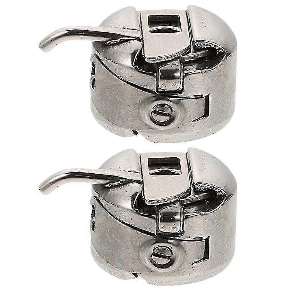 Industrial Sewing Machine Bobbin Case Replacement 2pcs Metal compatible with Professional Use