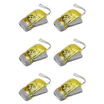6X 3 LED Dynamo Wind Up Flashlight Torch Light Hand Press Crank NR Camping