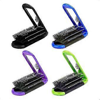 4Pcs Portable Hair Brush Folding - Travel Brush for Women Mini Hair Brush Set
