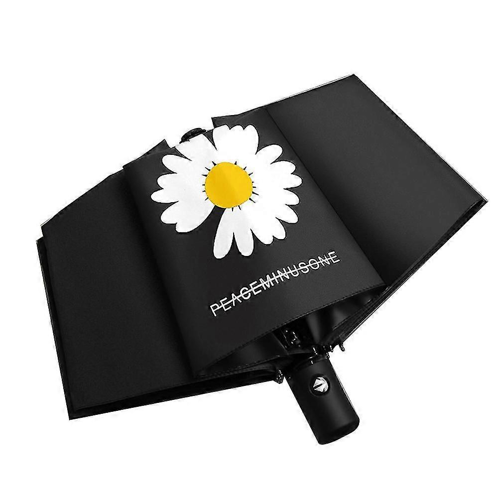 Windproof 8 Bone Automatic Folding Umbrella Flower Printed