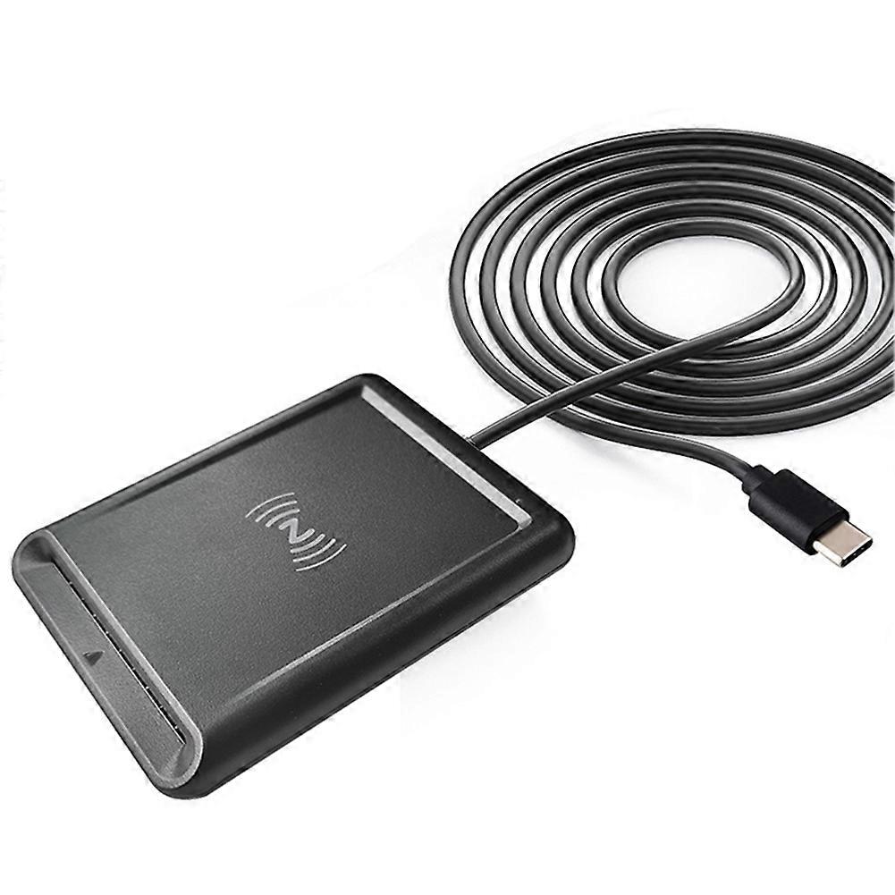 NFC Reader Type-C 2-in-1 Multi IC ID Smart Card Reader for Secure Authentication
