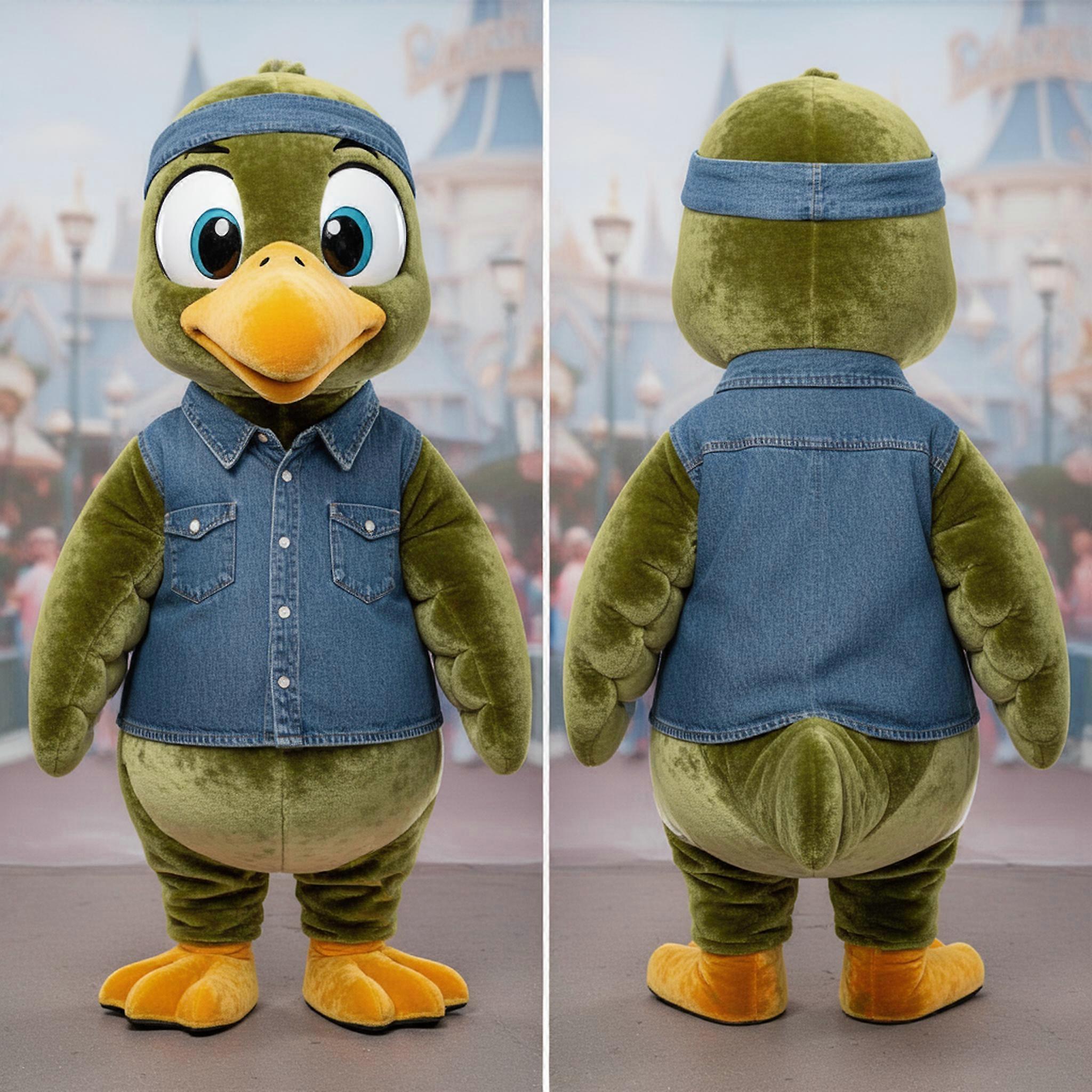 MASTICOT Olive Green Plush Albatross Mascot