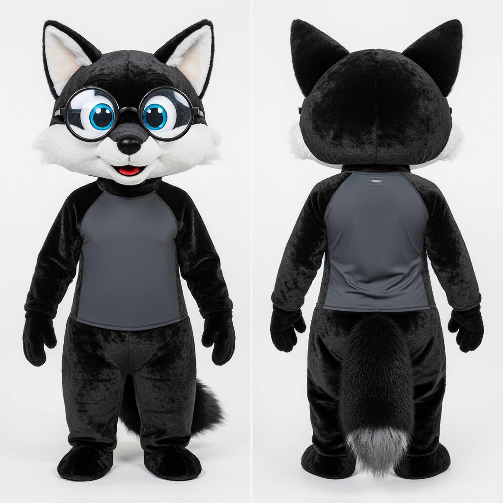 MASTICOT Ebony Cartoon Fox Momentum Mascot