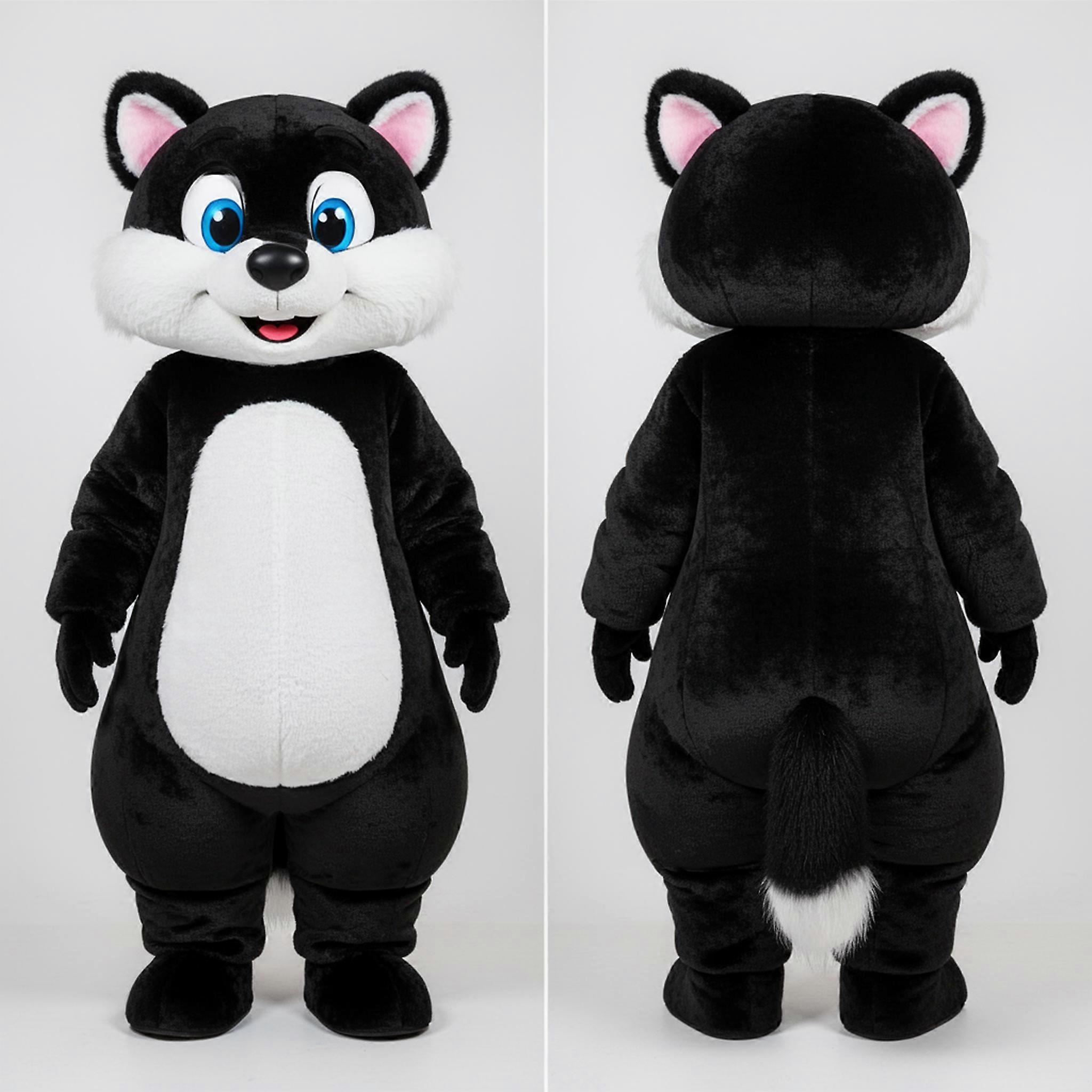 MASTICOT Midnight Black Elegant Ermine Mascot