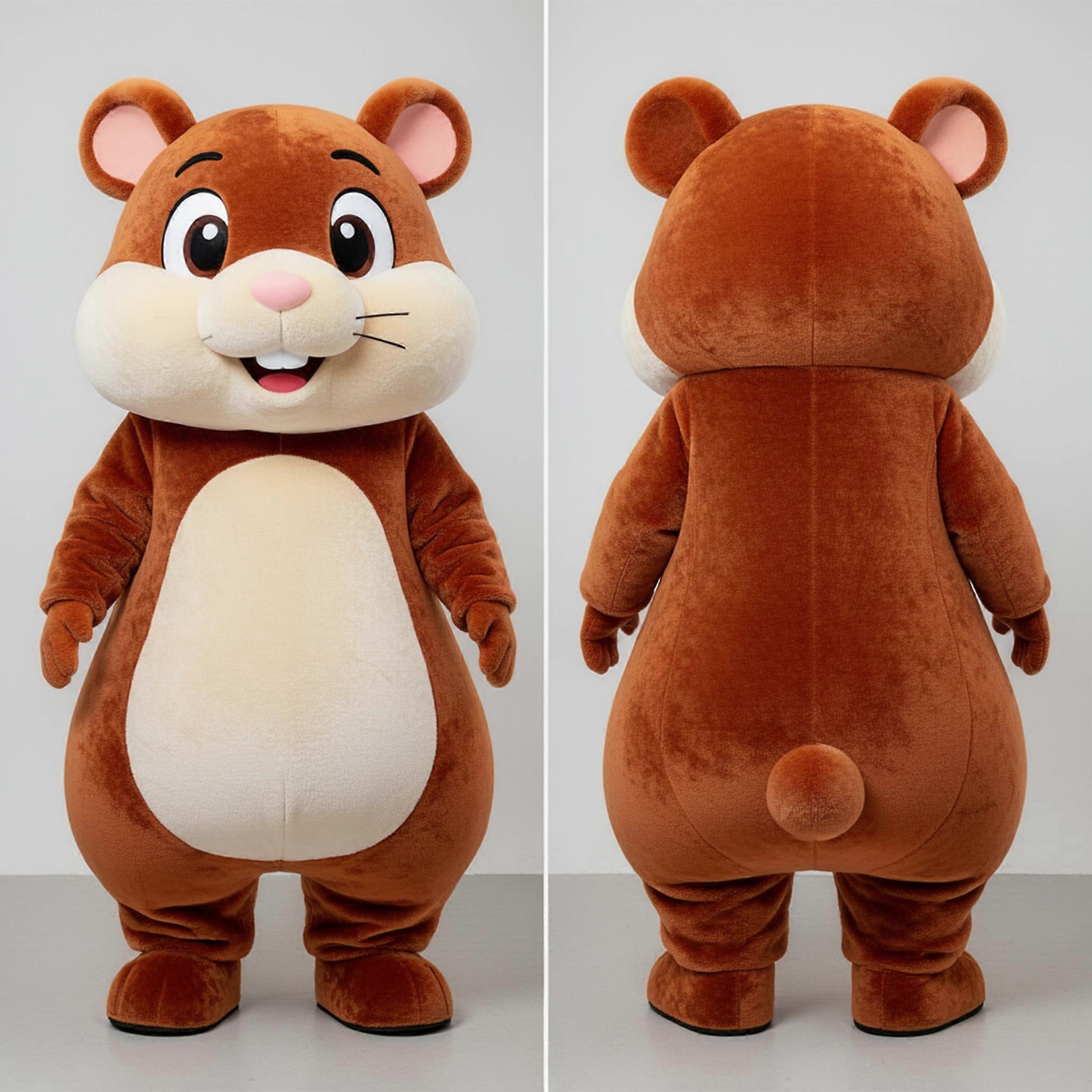 MASTICOT Rust Orange Wide Eyed Hamster Mascot