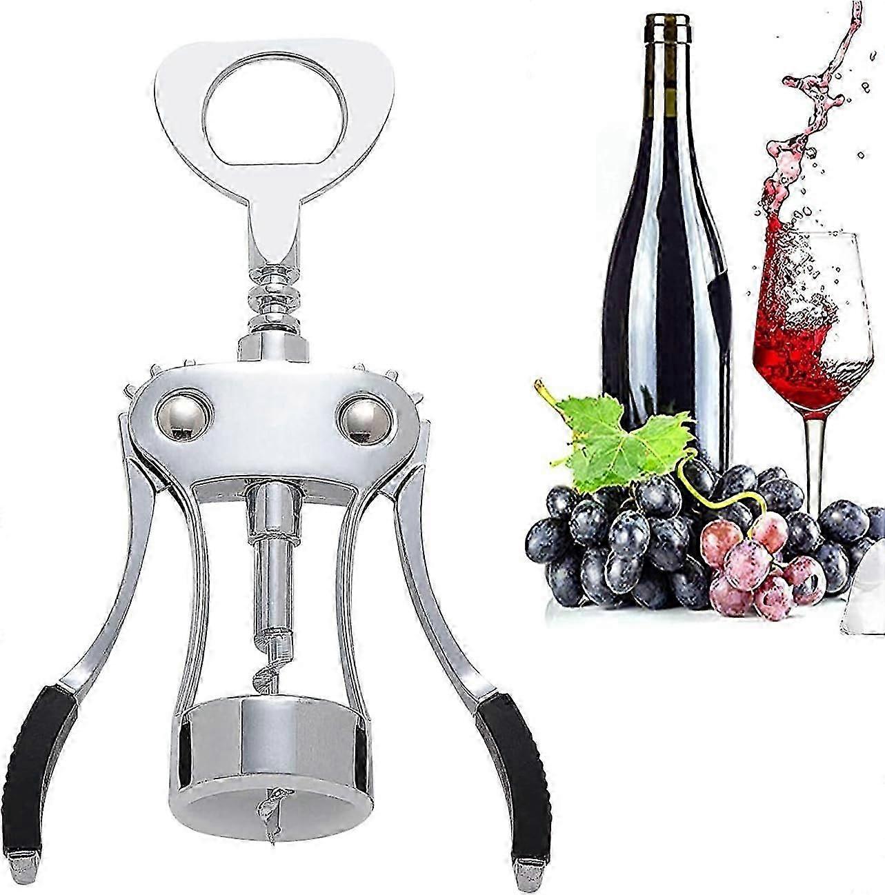 Multifunctional Winged Wine Corkscrew Bottle Opener
