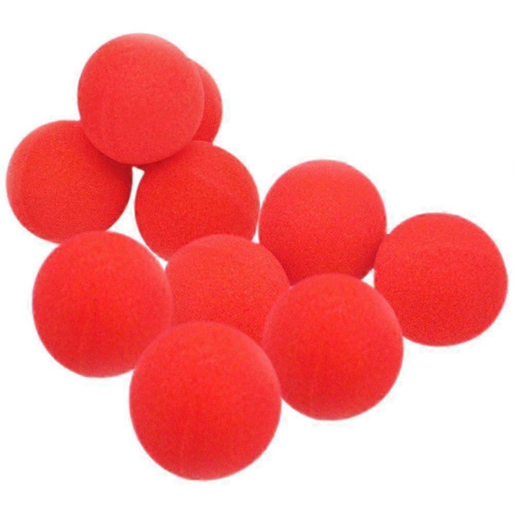 10pcs Red Sponge Balls Classical Sponge Balls Trick Props Percompatible withmance Props