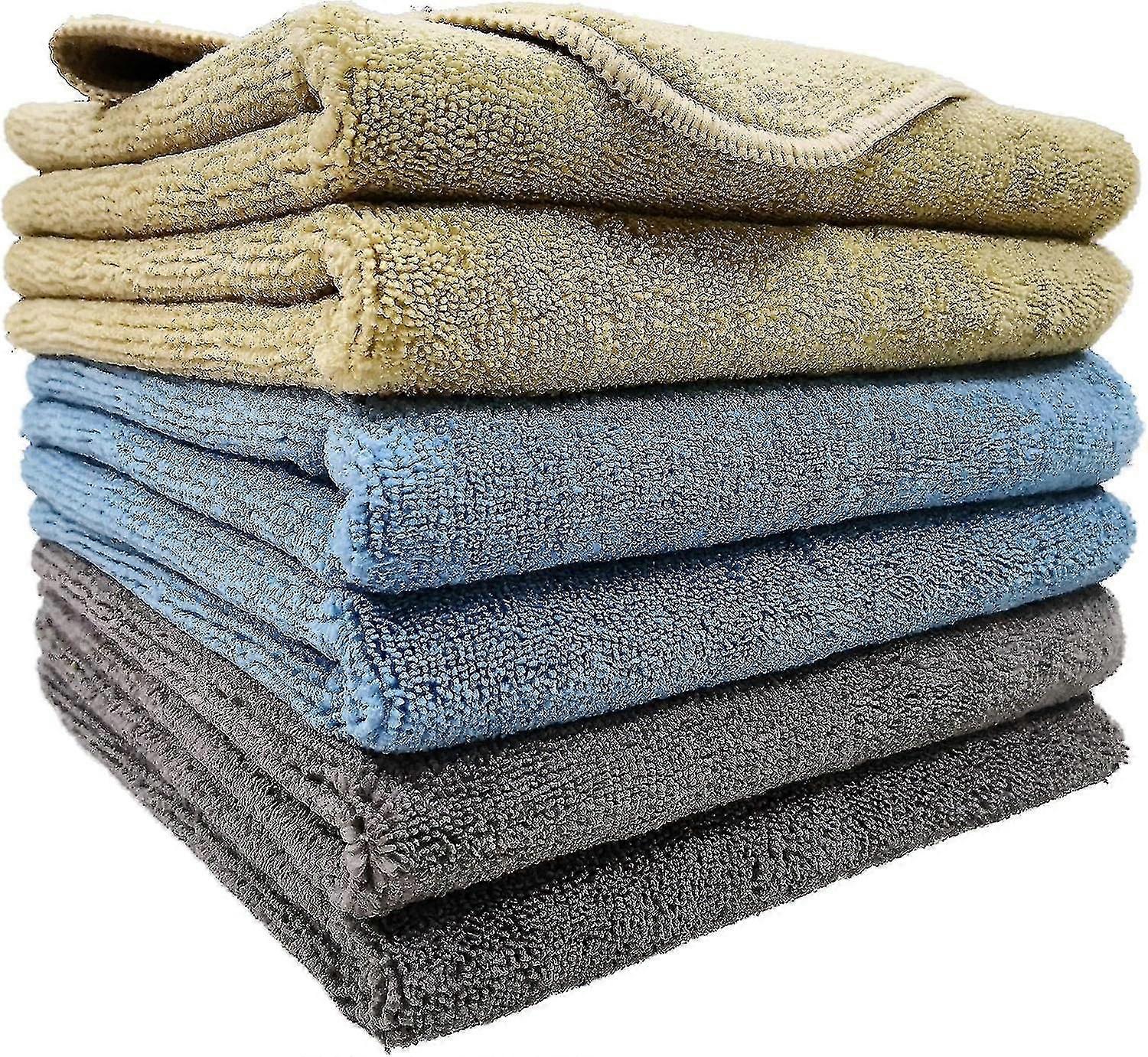 Microfibre Cleaning Clothcamel, Blue, Gray6pcs