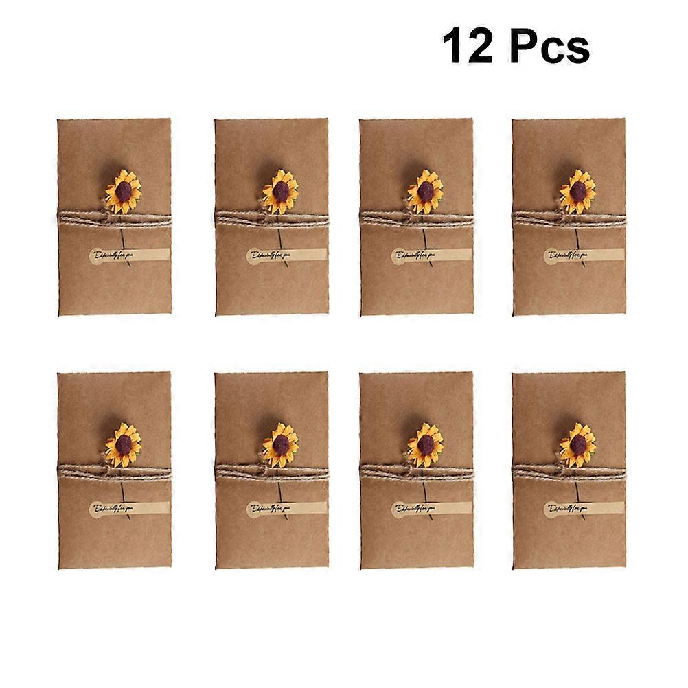 Sunflower Greeting for Greeting 12Pcs Creative with Multi Styles