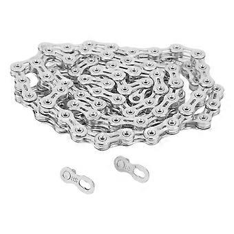 Fahrradkette Professional 11 Gang Full Hollow Alloy Mountainbike Kette mit Kettenverbinder Silber