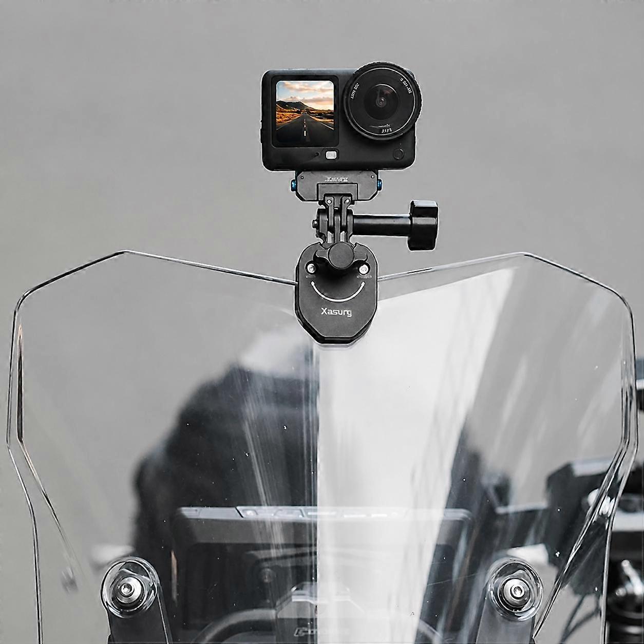 Xasurg Universal Action Camera Motorcycle Windshield Clamp Mount