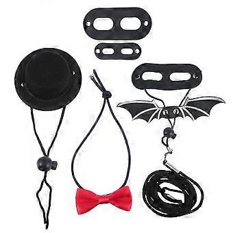 Lizard Traction Rope Set for Valentine with Hat Bowtie and Costume 1Set