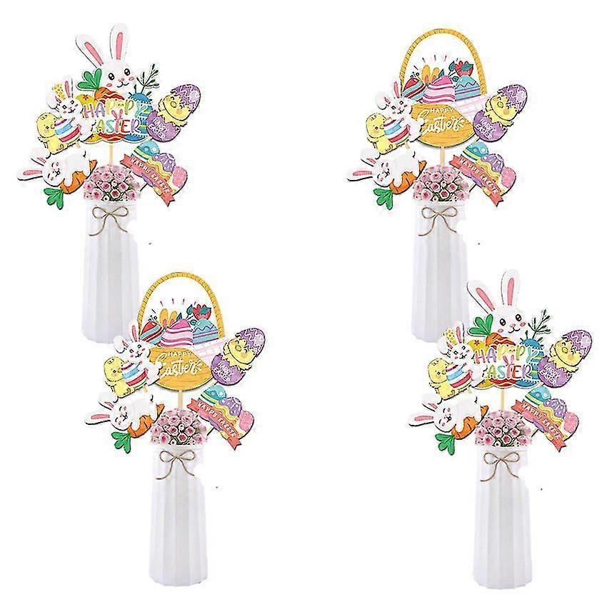 2024 Easter Theme Party Vase Flag Decoration 20pcs-Yvan