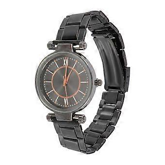 Women Wrist Watch Fashionable Delicate Wrist Watch for Women 2Pcs Black Steel