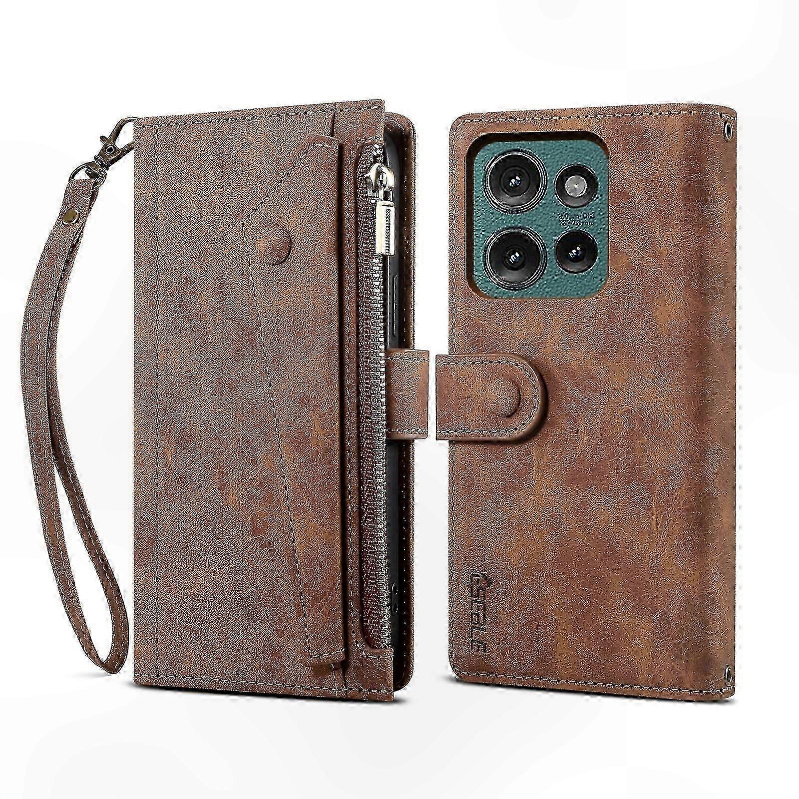 Frosted Retro Leather Case with RFID & Stand