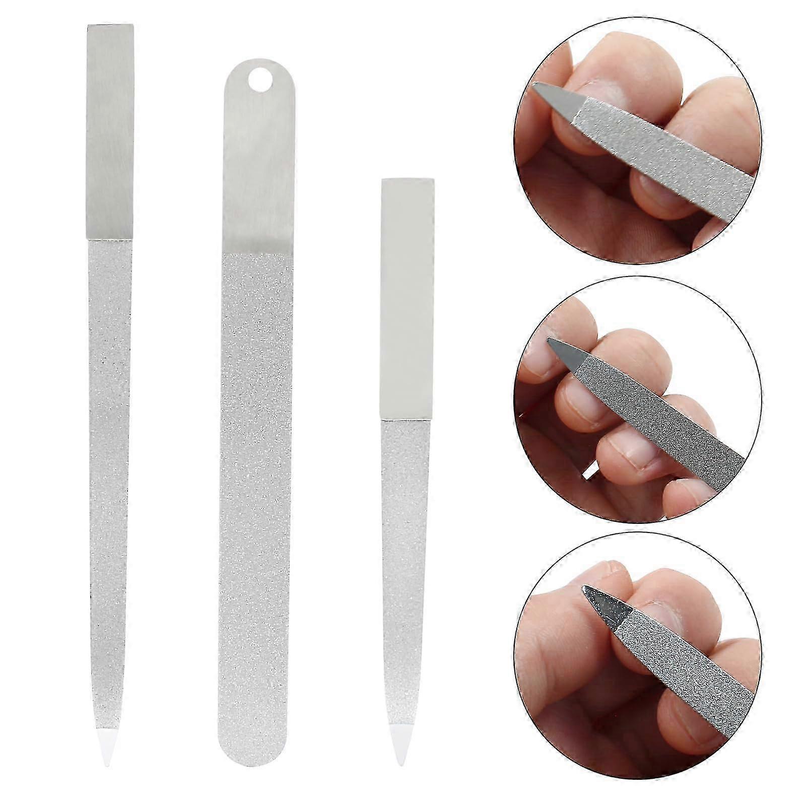 3PCS Ergonomic Diamond Nail Files