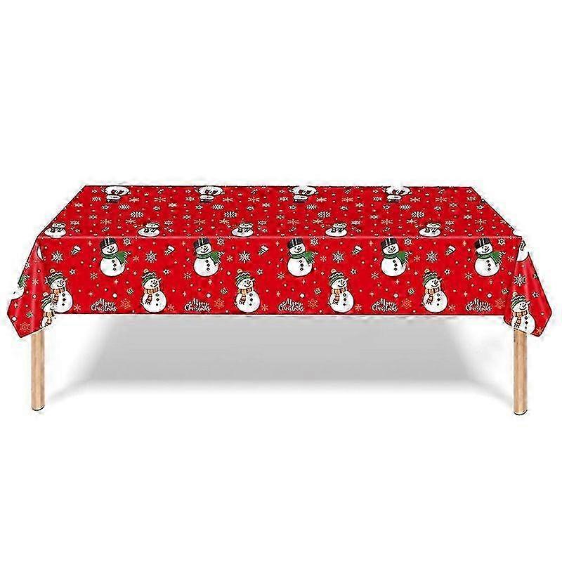 Rectangular Plastic Christmas Party Tablecloth