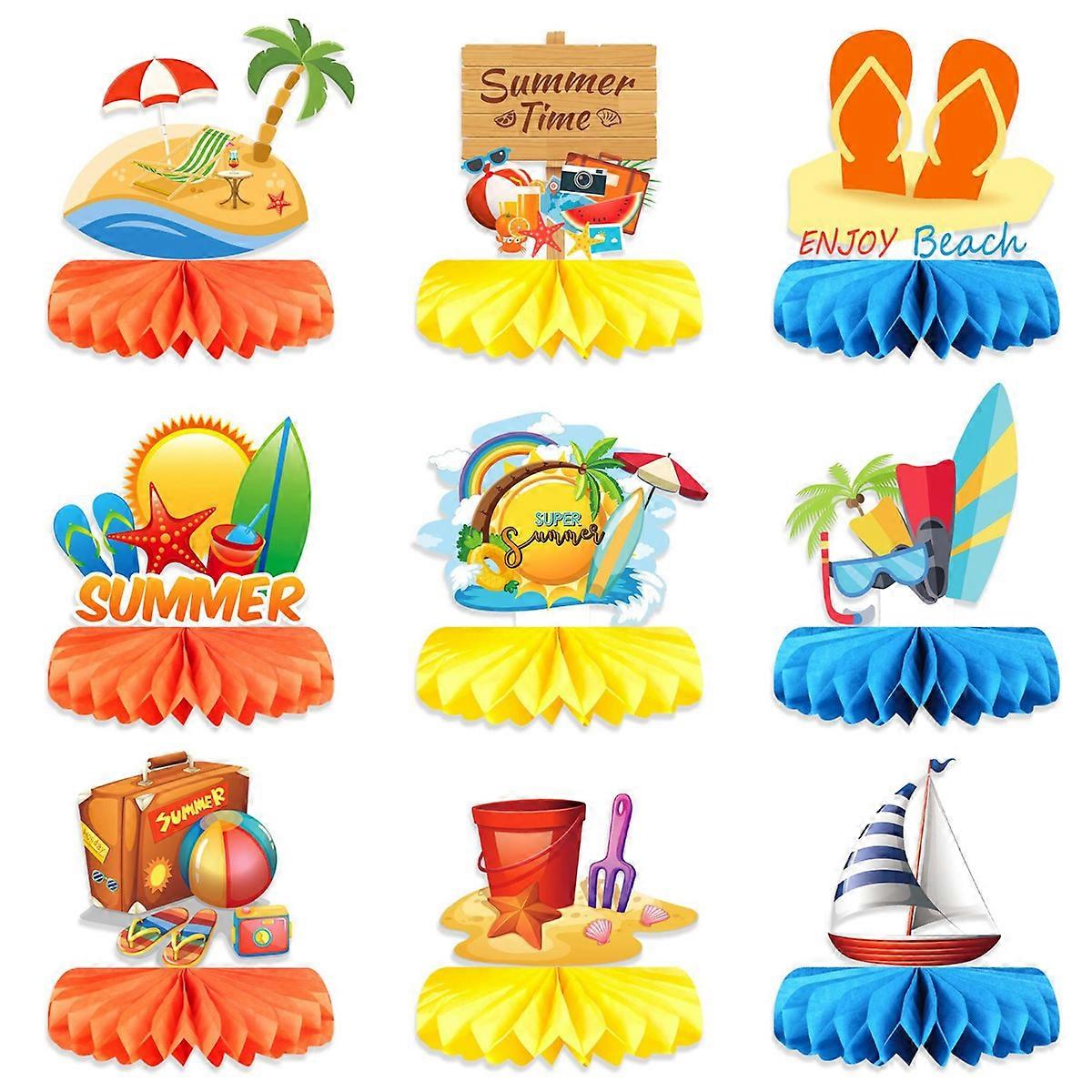 Tropical Beach Honeycomb Balls