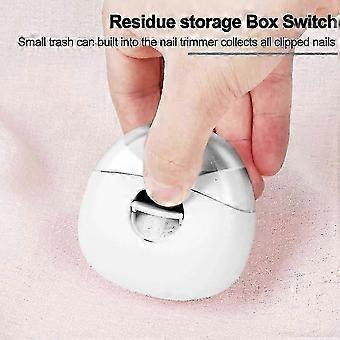 Elektrische nagelknipper met LED-verlichting en 2 snelheden, inclusief opvangbakje voor nagelrestjes. Veilige nagelknipper, geschikt voor baby's, kinderen en volwassenen.