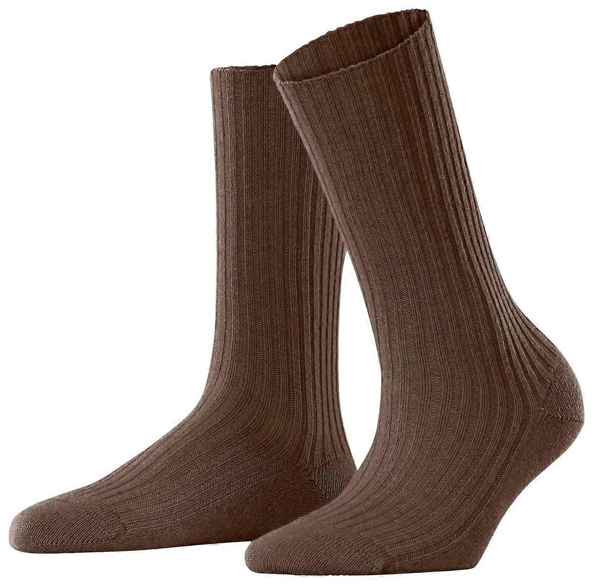 Falke Cosy Wool Boot Socks - Cappuccino Brown