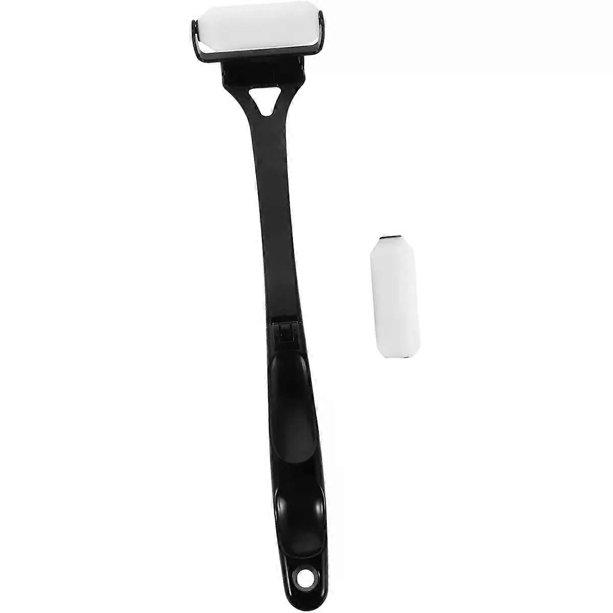 Lotion Applicator Roller with Long Handle, Black ABS Sponge