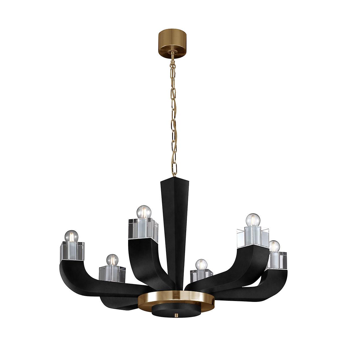 Riviera Multi Arm Pendant Ceiling Light 6 Light