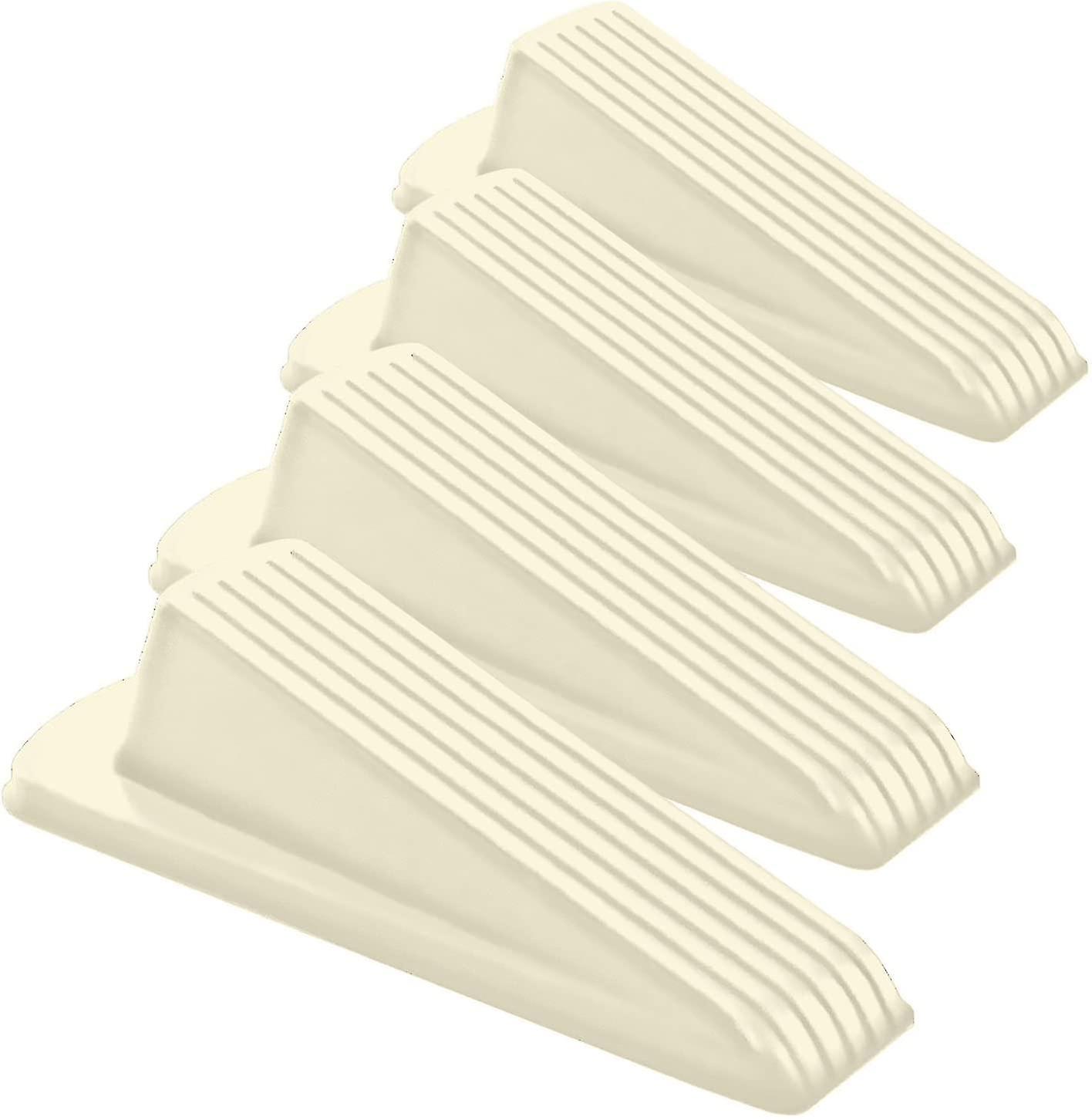 Classic Rubber Door Stopper Wedge , Multi Floor Door Stop (4 Pack)