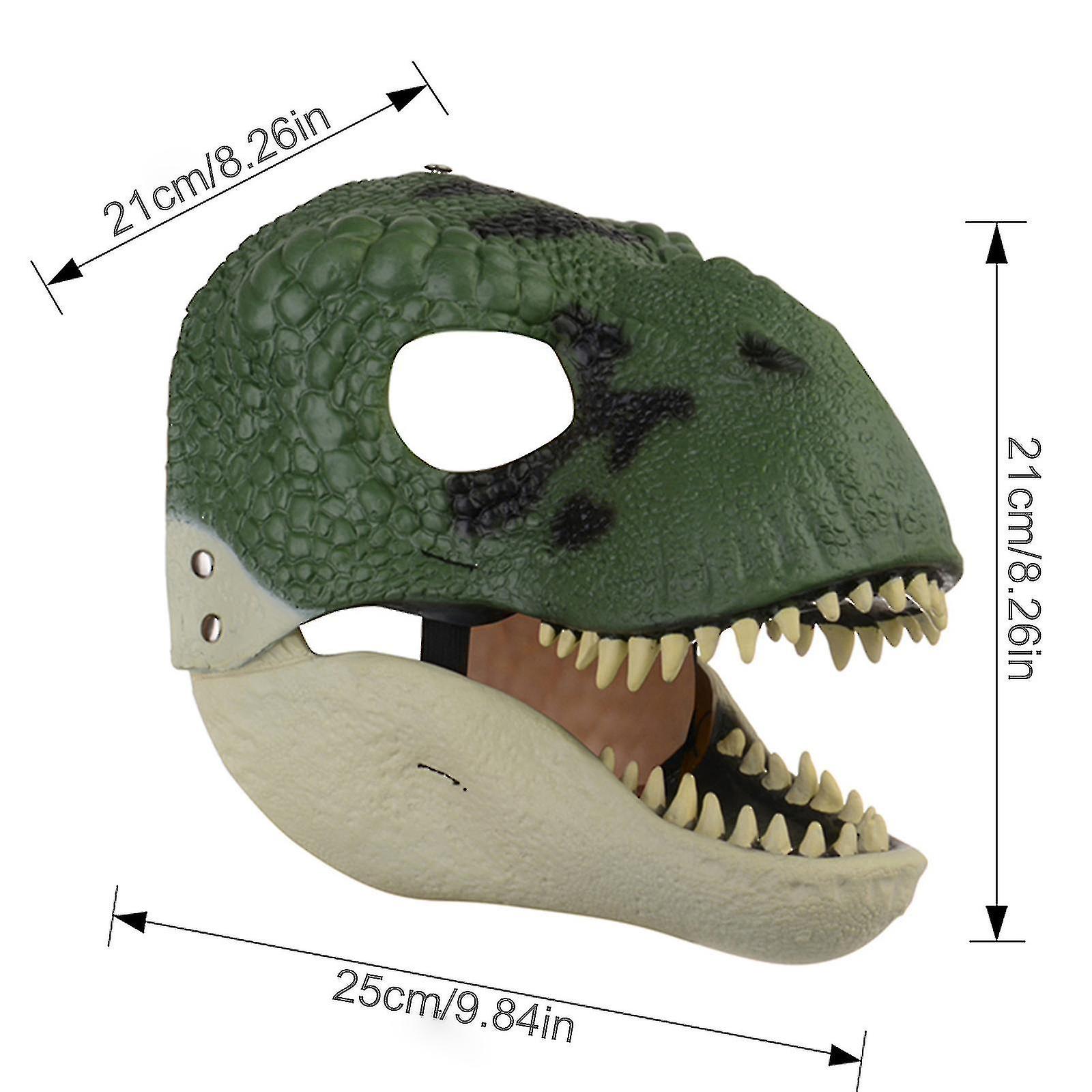 Masque Dinosaure Fuwraixis - Effets Sonores Réalistes - Mâchoire Mobile - Cadeau Halloween