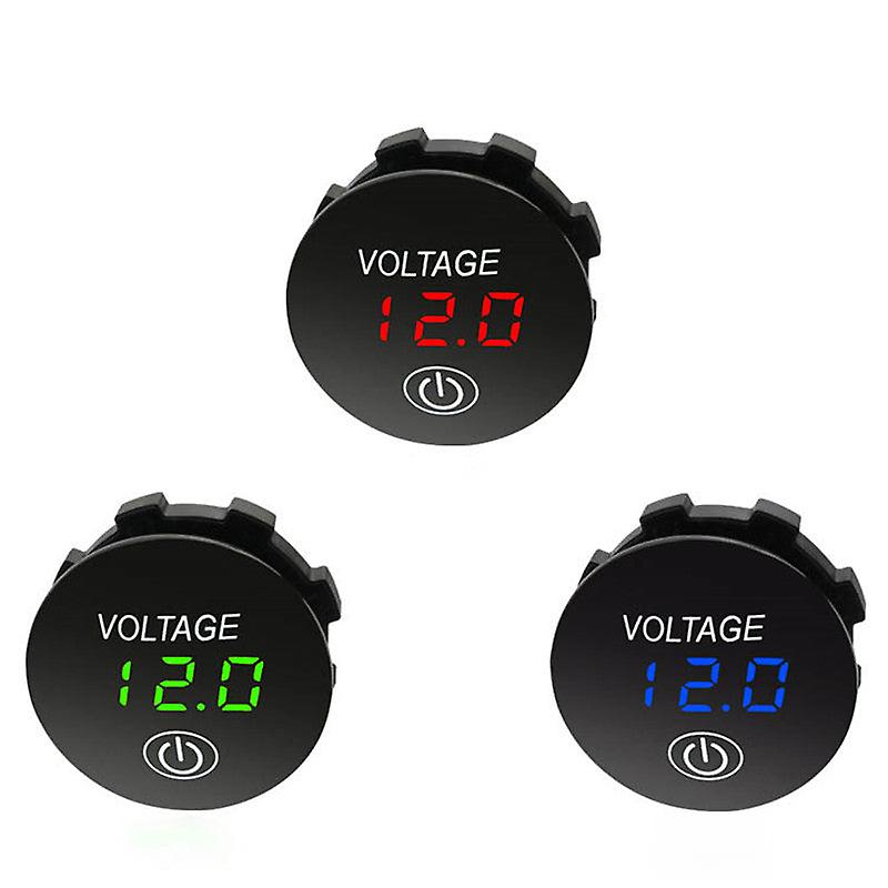 Touch Switch Dc 12-24v Volt Meter Digital Display Led Voltmeter Voltage Tester Battery Capacity Detector Battery Tester