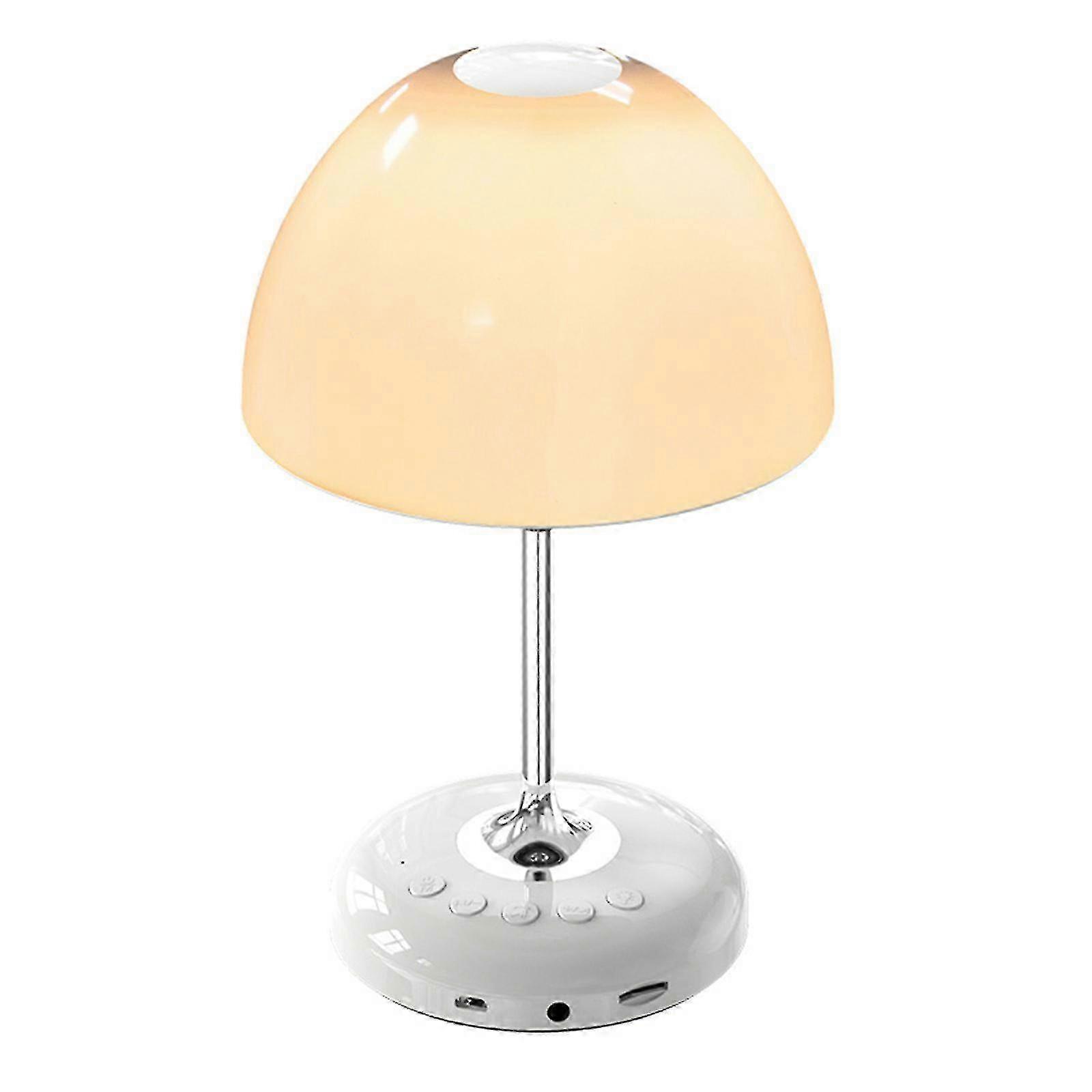 Jy-85 Bedside Table Mushroom Lamp Wireless Bt Speaker 2 In 1 Translucent Vintage Style Small Nightstand Desklamp 6 Colors Led Light With Tf Slot/aux/f