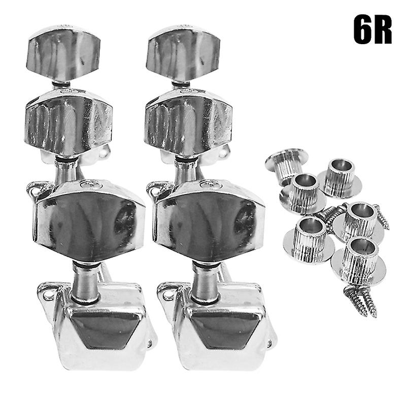 Classical Guitar Tuning Pegs - Replacement Machine Heads With White Flower Design