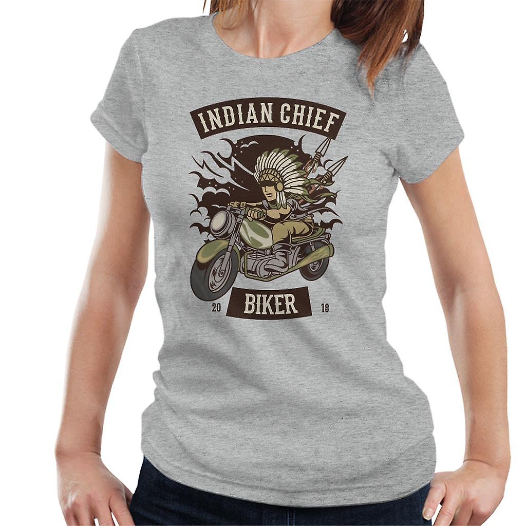 Indian Chief Biker kvinner t-skjorte