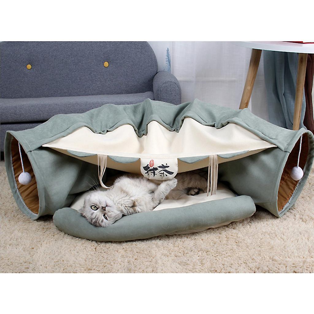 Collapside Lightweight Cat Tunnel Warm Nest Universal f/ 4 Seasons Green