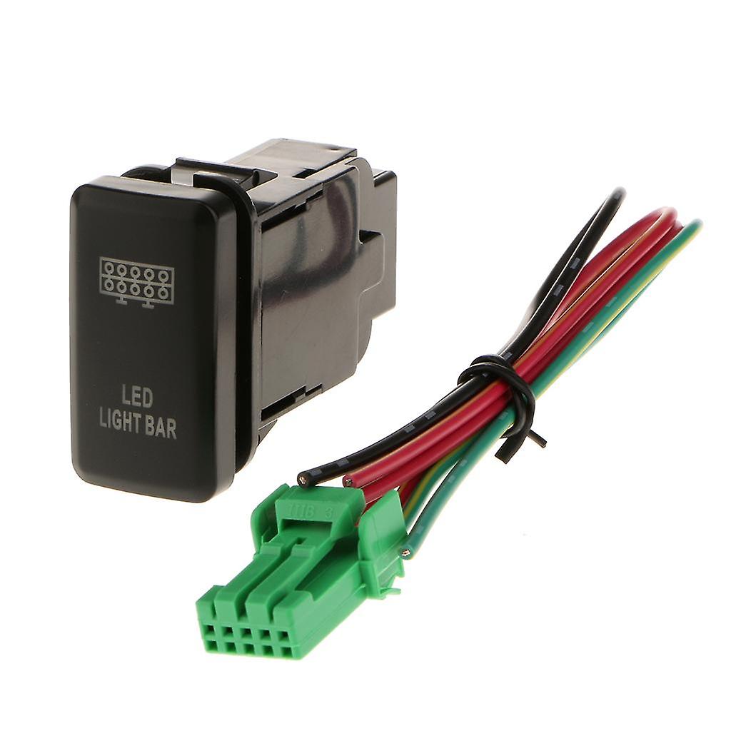 Red LED Light Bar Push Button Switch On-Off for    With Wiring Harness