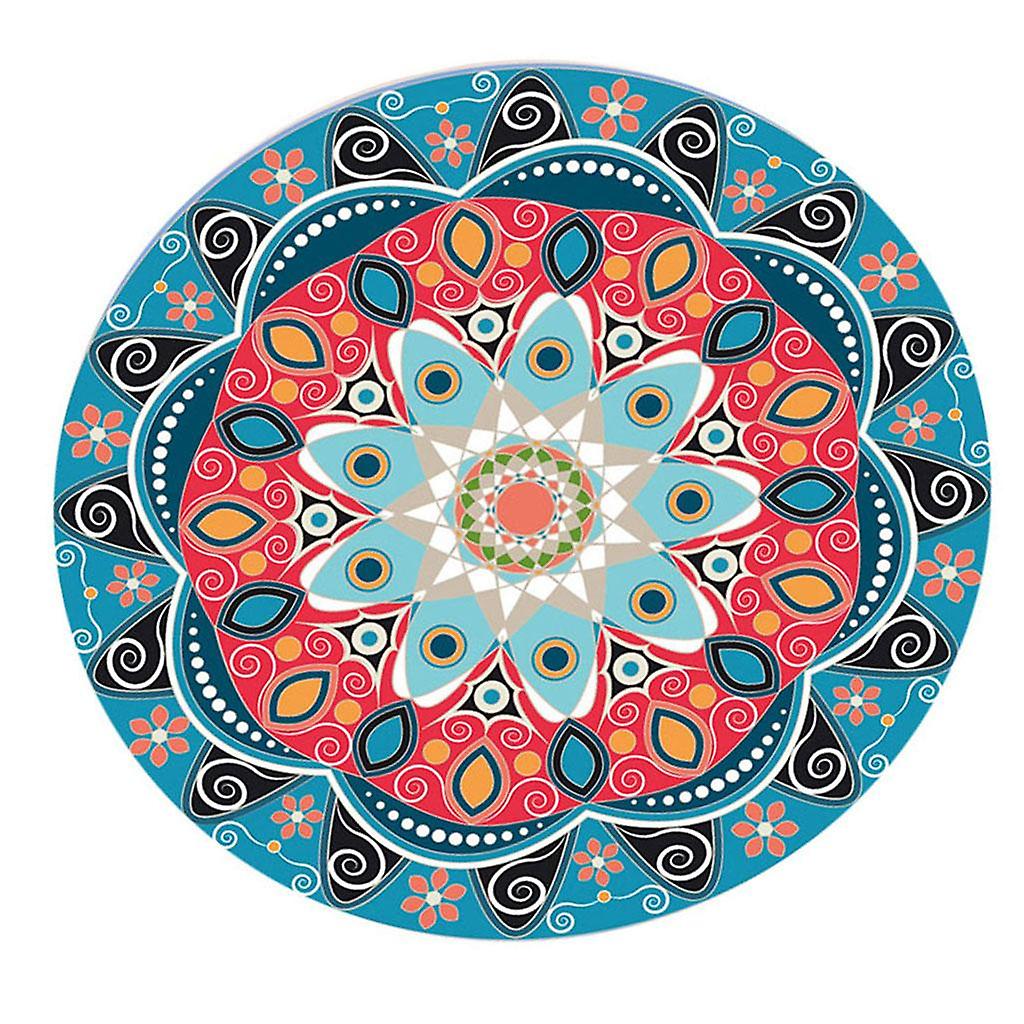 Non-slip Round Table Cloth Cover Elastic Edged Tablecloth for 120cm Dia. D