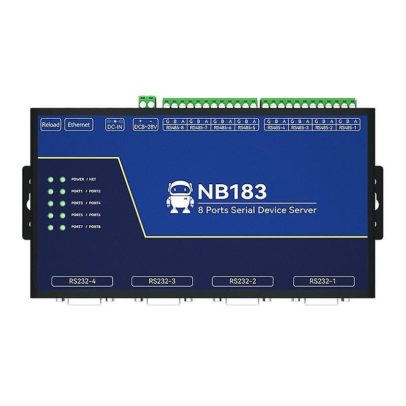 Modbus Gateway 8 Ports Serial Server Rs485 232 To Ethernet Rj45 Rtu To Tcp Udp Build-in Watchdog Mqtt Http Iot Module Nb183