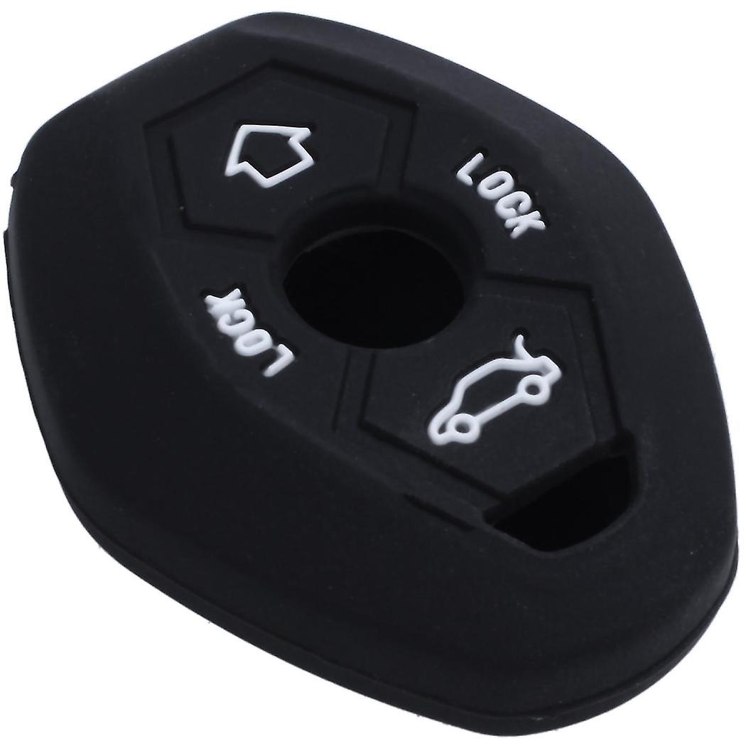 3 Button Remote Key Fob Silicone Case Cover For E46 E39 E63 E36 E81x5 Z3 Z4, Black