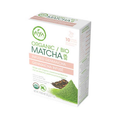 Aiya 有机抹茶玄米茶，10 袋（2 包）