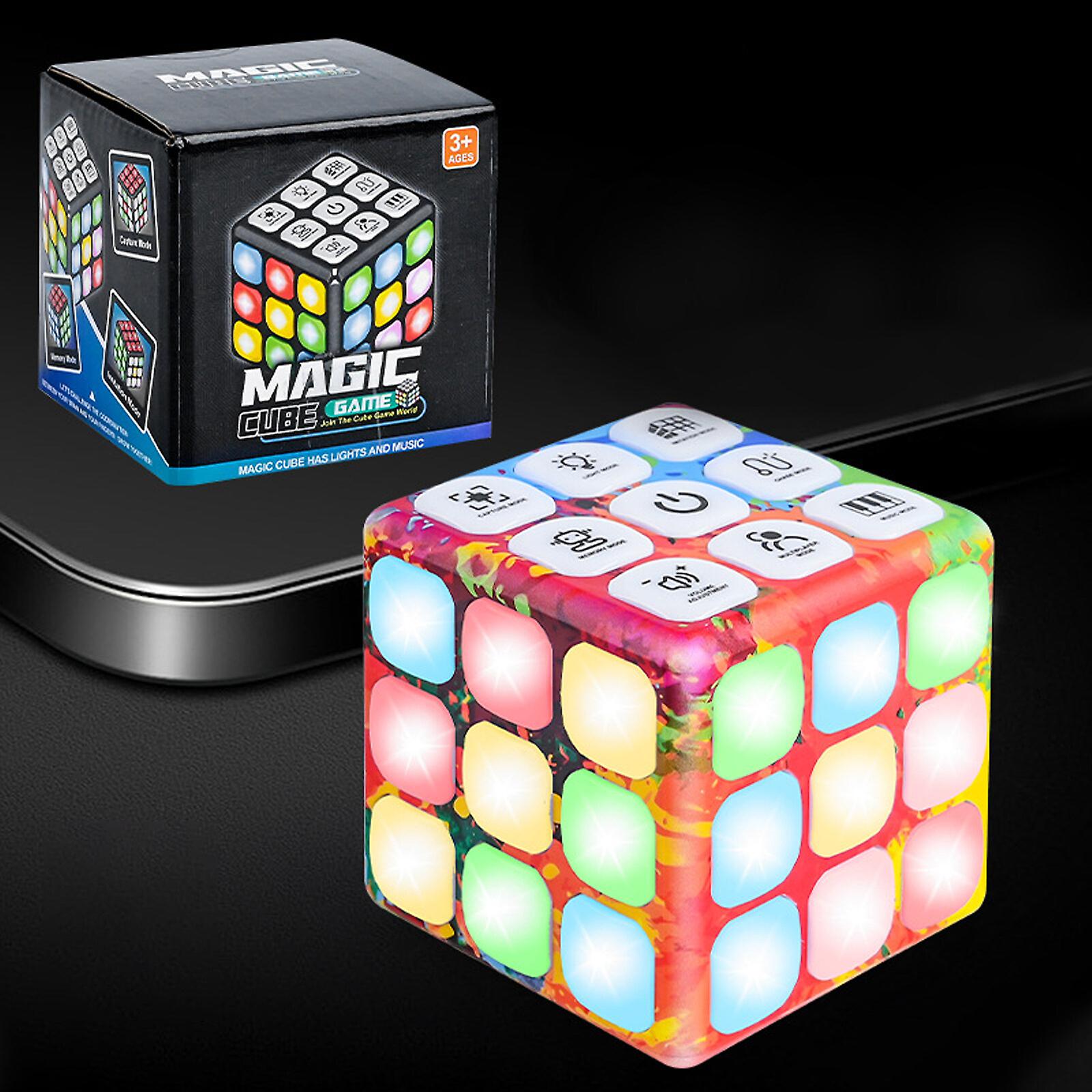 LED Clignotant Cubes Mémoire Jeu Électronique Portable Doigts Gagnants Cube Clignotant Électronique Mémoire & Jeu De Cerveau