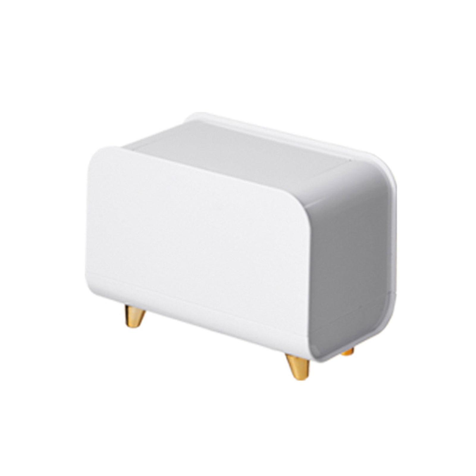 Desk Lidded Waste Baskets Double Wall Lidded Trash Bins