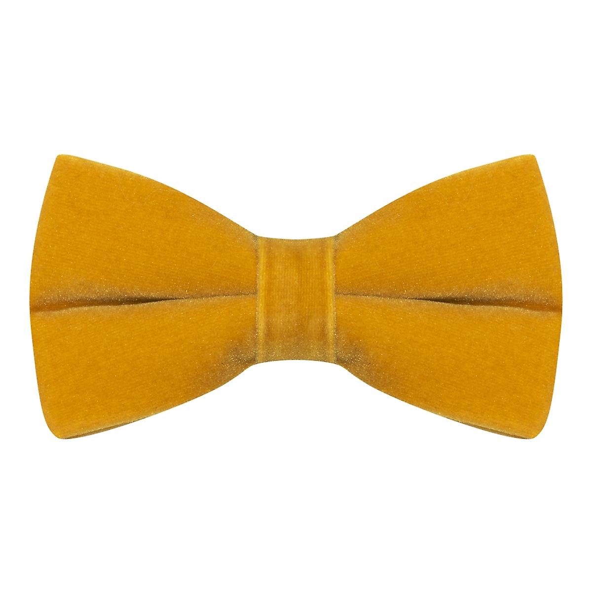 Dark Gold Velvet Bow Tie