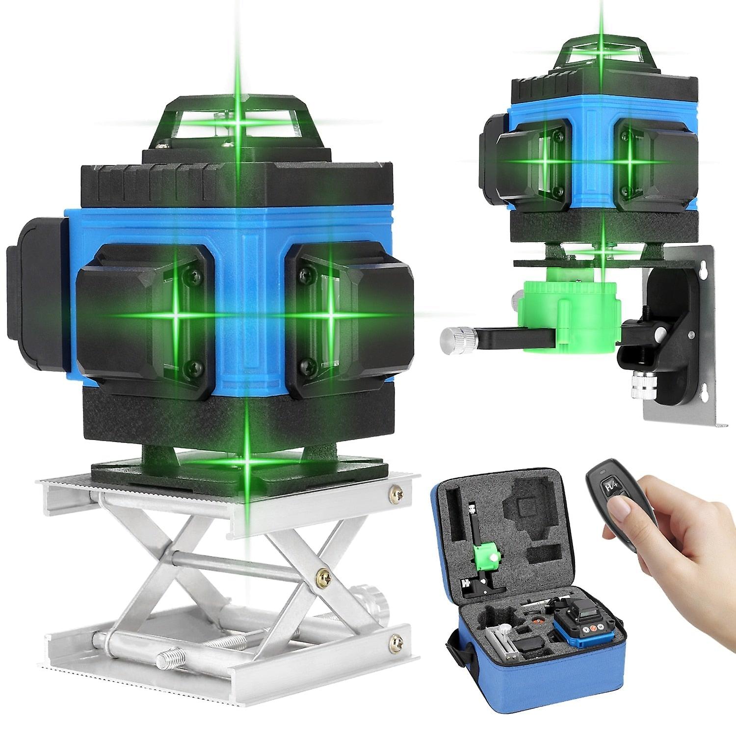 220V 4d 16 Lines Laser Level 4d Vertical Horizontal Crossline App Remote Control With Self-leveling Function Eu Plug