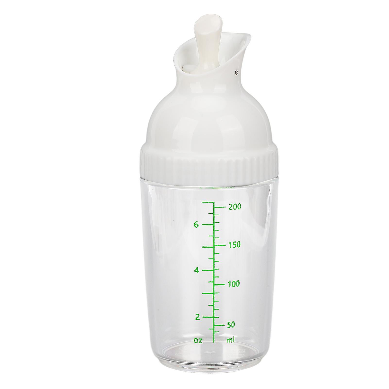 200ml Salad Dressing Shaker BPA Free, Leakproof Salad Dressing Jar with Lid for Kitchen, Easy Pour White Container