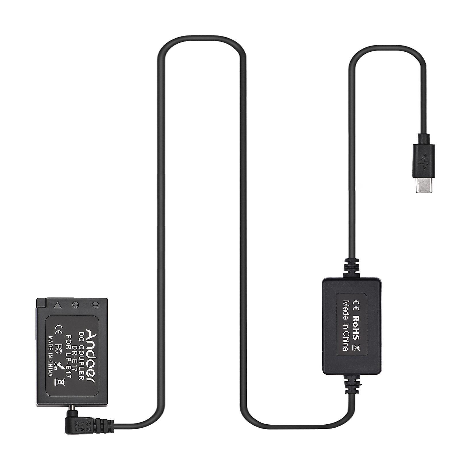 Pd Usb Type-c Cable To Dr-e17 Dummy Battery Dc Coupler