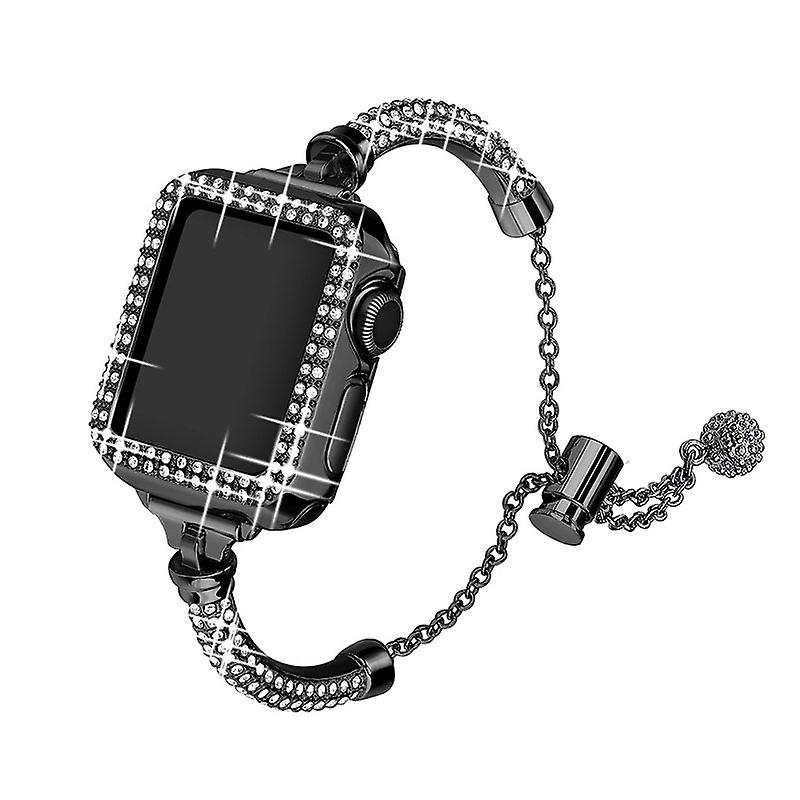 For Apple Watch SE 44mm/SE (2022) 44mm/Series 4/5/6 44mm Watch Band+Hollow Out PC Watch Case